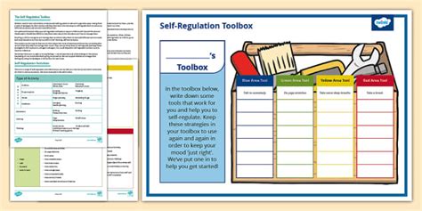 Older Learners Self Regulation Tool Box Activity Twinkl