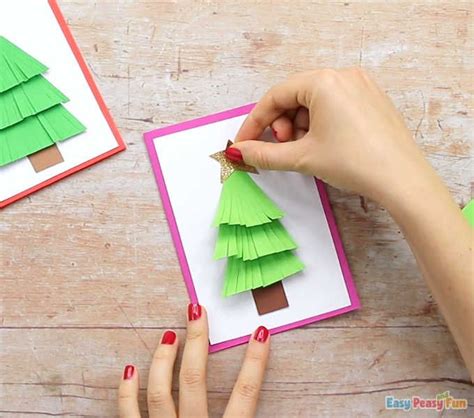 How To Make A Paper Christmas Tree Card Christmas Tree Cards Tree