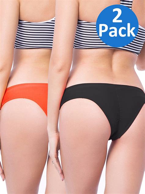 SAYFUT Women S Itsy Back Ruched Cheeky Thong Bikini Bottoms Underwear