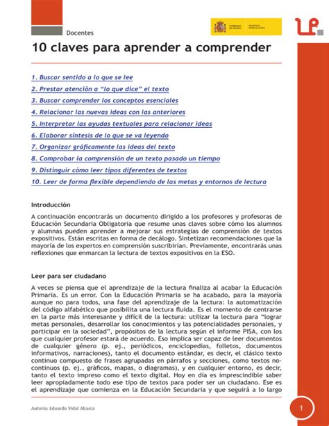 10 Claves Para Aprender A Comprender