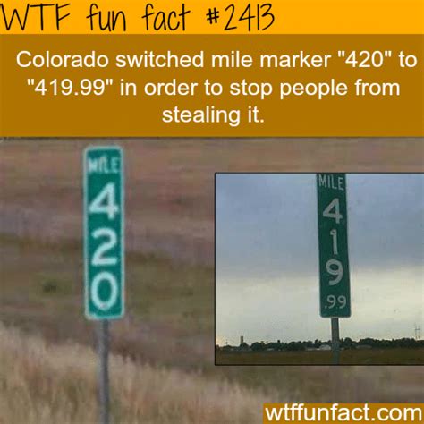 Colorado Switched Mile Marker 420 To 419 99