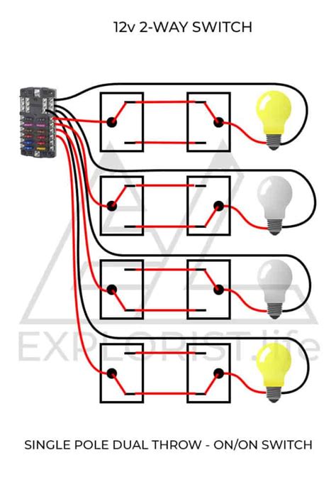 Wiring A 12 Volt Light Switch Wiring Volt Switch Diagram Toggle