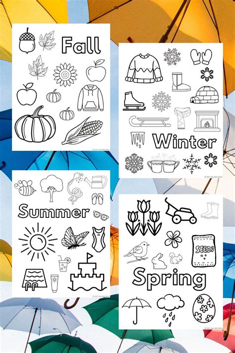 Free Four Seasons Coloring Pages To Learn About Weather Artofit