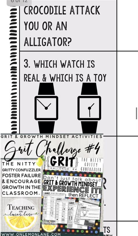 Grit Growth Mindset Fast Early Finisher Activities Lessons Posters