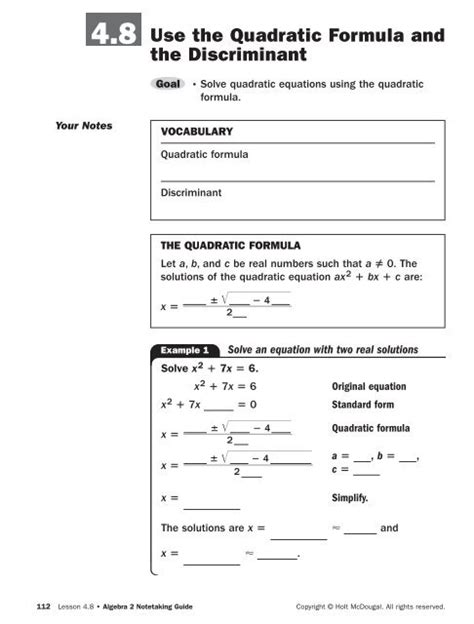 Holt Mcdougal Algebra 1 Quadratic Functions And Equations Tessshebaylo