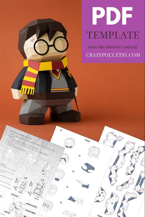 Harry Potter Low Poly Papercraft Pdf Template Artofit