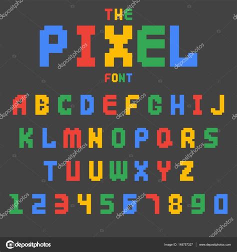 Die zeichen der brailleschrift bestehen nur aus punkten, da blinde mit den fingern erhabene punkte viel … Pixel polices rétro vidéo ordinateur design de jeu 8 bits lettres ...