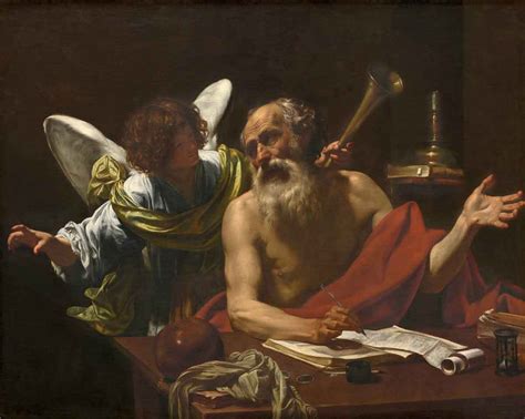 Saint Jerome And The Angel By Simon Vouet Print Or Painting