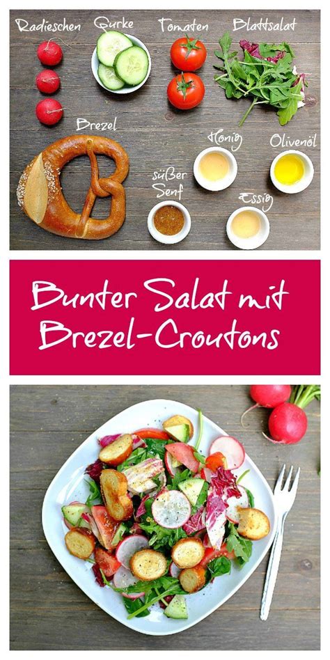 Book das brezel haus for your next event and watch your guests keep sneaking over to the pretzel table to try and sneak another bite! Bunter Salat mit Brezel-Coutons | Rezept | Rezepte, Bunter ...