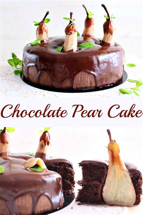 Sponge cakes are primarily made with eggs and a bit of sugar and flour. In this cake is that the pears are baked whole in a chocolate sponge cake, they're tender, yet ...