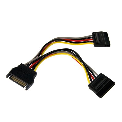 6in Sata Power Y Splitter Cable Adapter Mf Power