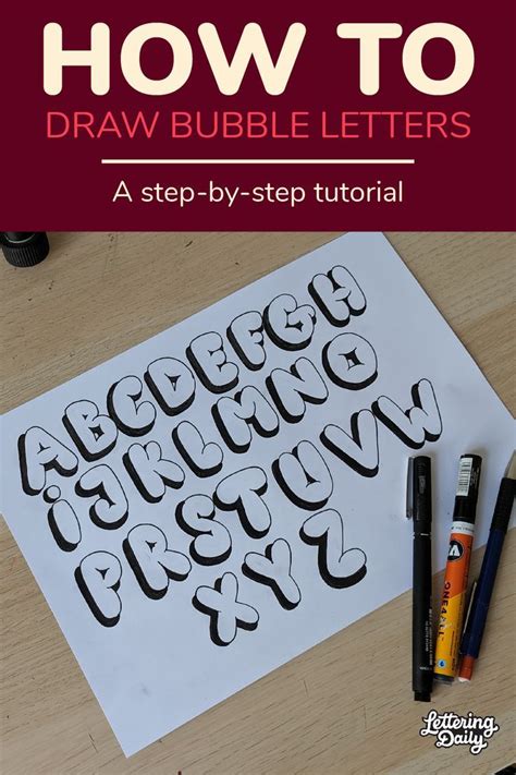 How To Draw Bubble Letters Bubble Drawing Bullet Journal Lettering
