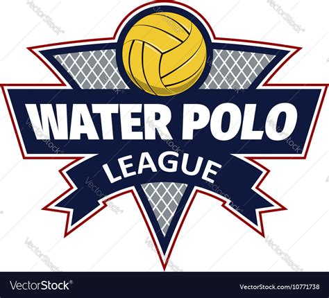Water Polo Logo For The Team And The Cup Vector Image