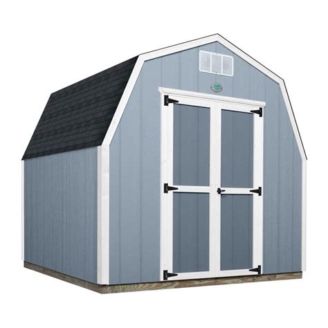 Backyard Discovery 8 Ft X 8 Ft Prefab Wooden Storage Shed With Floor