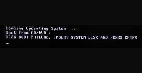 Load Boot Disk Error