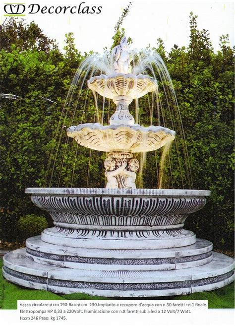 La realizzazione di una fontana è una sfida per gli amanti del fai da te. FONTANA IN CEMENTO DA GIARDINO CM 230X246 COMPLETO DI ...