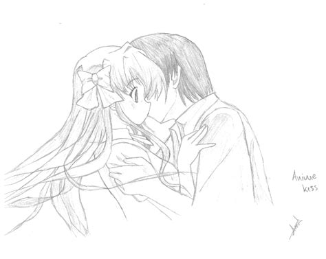 How to sketch an anime kiss. anime kiss - Anime Drawing Fan Art (22357165) - Fanpop