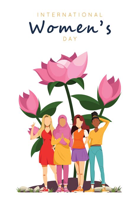 international womens day 8 march feminist happy womens day poster banner vector