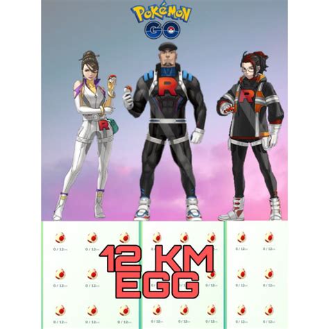 Pokemon Go Team Rocket Bossleader Task12km Egg Shopee Malaysia