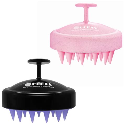 Heeta Scalp Massager For Hair Growth Soft Silicone Bristles To Remove Dandruff And