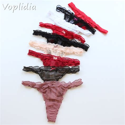 9 Picslot Voplidia Underwear Women Panties Vs Plus Size Bow Sexy Lingerie Thongs G String Lace
