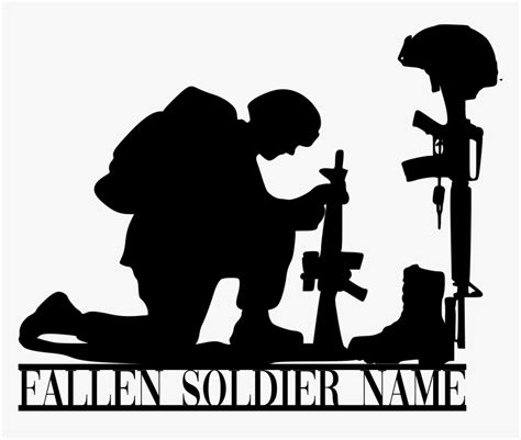 Fallen Soldier Silhouette Template