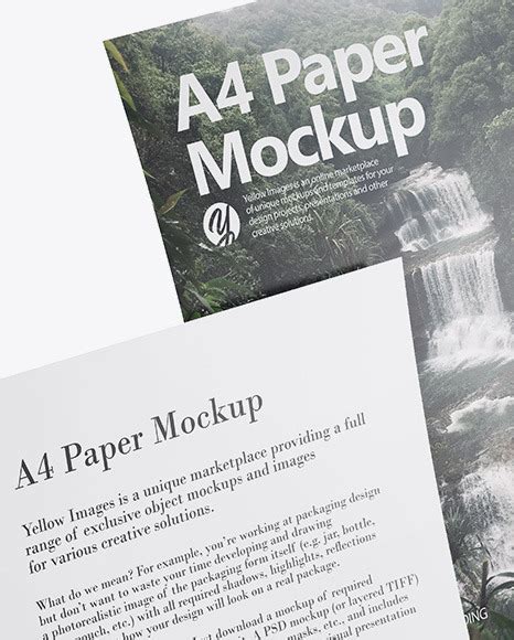 Two A4 Papers Mockup Psd Stationery Mockups 49507 5318mockups