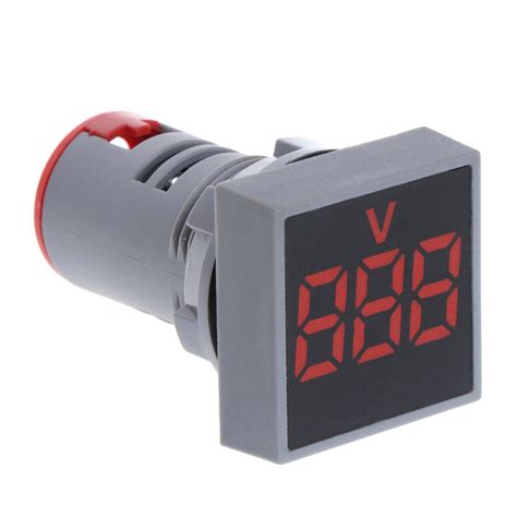 3pcs Red 22mm Ac 12 500v Voltmeter Square Panel Led Digital Voltage Meter Indicator Light Sale