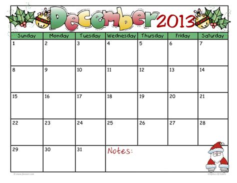 5 Best Images Of Christmas December 2013 Calendar Printable Free
