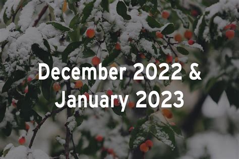 December 2022january 2023 Calendar Christ United Methodist Church