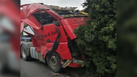 A465 Closed As Lorry Crashes Into House Near Abergavenny Bbc News