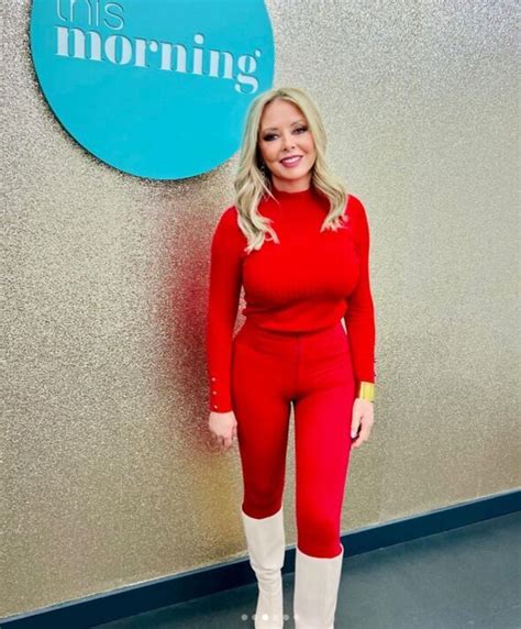 Carol Vorderman 62 Pours Eye Popping Curves Into Skintight Red Trousers And High Boots