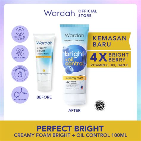 Jual NEW Wardah Perfect Bright Creamy Foam Bright Oil Control