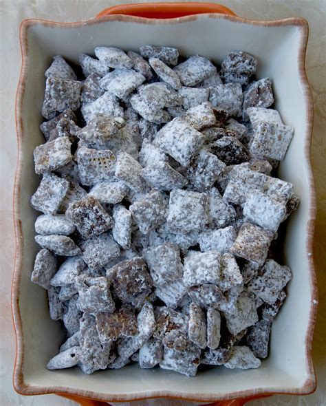 Put chex into a large bowl and pour chocolate and peanut butter mix over chex. Puppy Chow Recipe Chex / Puppy Chow Recipe Muddy Buddies ...