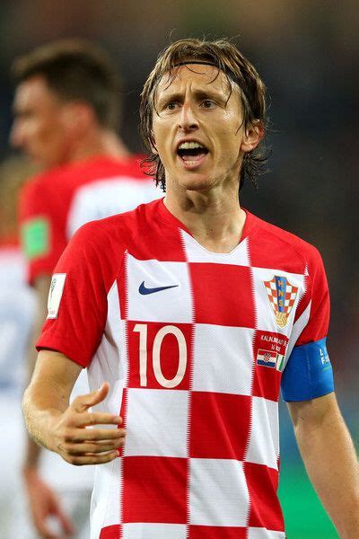 Luka Modric Of Croatia In Action At The 2018 World Cup Finals