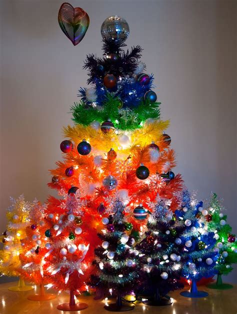 Little Rainbow Trees Rainbow Christmas Tree Colorful Christmas Tree