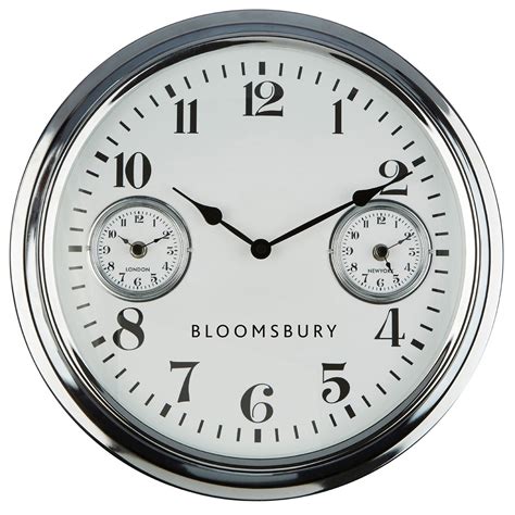 Silver Stylish Wall Clock Modern And Contemporary Furniture