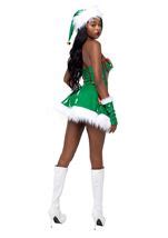 Adult Santas Elf Women Vinyl Corset Costume 79 99 The Costume Land