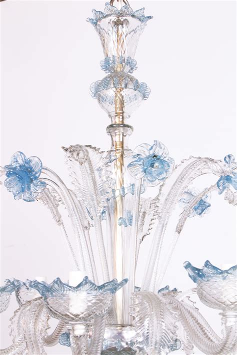 Venetian Blue Glass Chandelier Appleton Antique Lighting