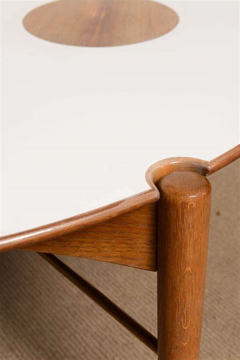 The table consists out of two parts. Yin and Yang Mid-Century Modern Round Walnut Swedish ...