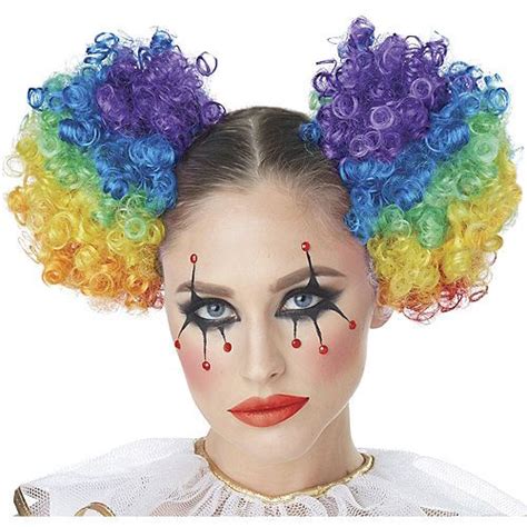 Adult Rainbow Clown Puff Wig Clown Wig Rainbow Wig Clown Hat