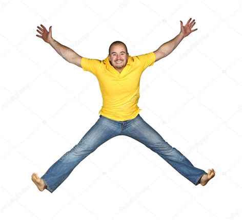 Isolated Man Jumping — Stock Photo © Jukai5 2601049