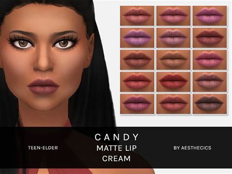 A New Matte And Creamy Lipstick In 15 Dazzling Shades For Your Sims