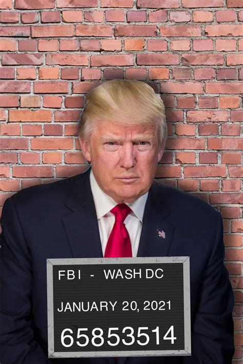 Laminated Donald Trump Mugshot Funny Political Poster Dry Erase Sign