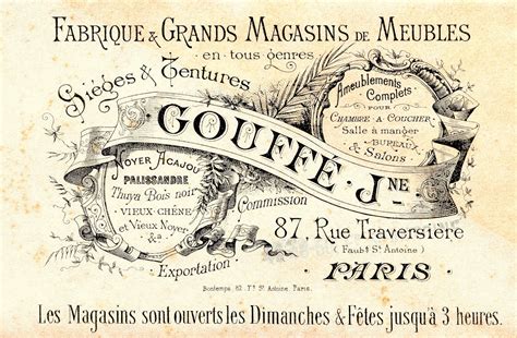 Free Vintage Clip Art Paris Advertising Ephemera The Graphics Fairy