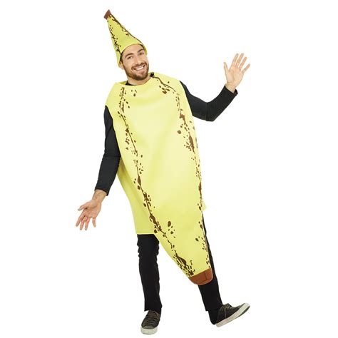 Adult Funny Banana Costume Fancy Dress Fruit Outfit For Halloween
