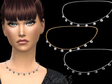 Multi Crystals Pendant Necklace By Natalis At Tsr Sims 4 Updates