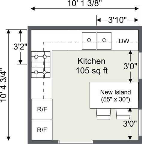 Kitchen Floor Plans By Size Things In The Kitchen