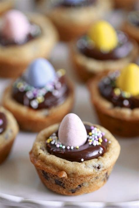 Chocolate Chip Cookie Cups With Milk Chocolate Ganache Satisfy My