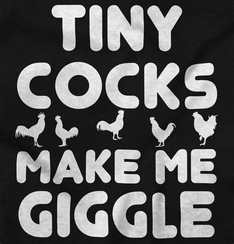 Tiny Cocks Make Giggle Funny Rooster Pun Womens Short Sleeve Ladies T